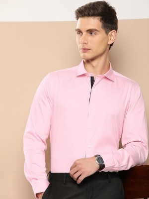 INVICTUS Men Solid Formal Pink Shirt