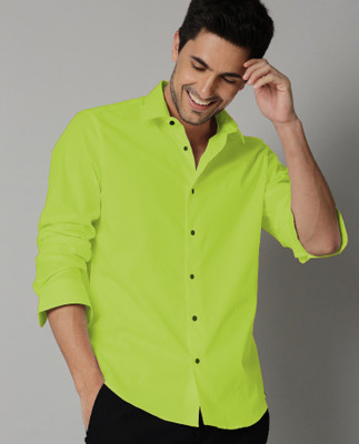 METRONAUT Men Solid Casual Light Green Shirt
