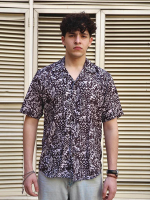PRIMEVISTA Men Printed Casual Brown Shirt