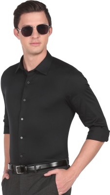 Arrow Newyork Men Solid Casual Black Shirt
