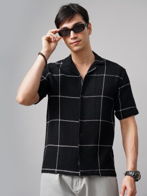 Paul Street Men Checkered Casual Black Shirt