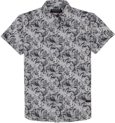 Status Quo Boys Printed Casual White Shirt