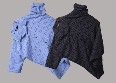 Lunice Men Self Design Casual Light Blue, Black Shirt(Pack of 2)