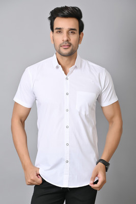 Tarun Collection Men Solid Casual White Shirt