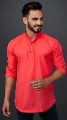 FURBO Men Solid Casual Red Shirt