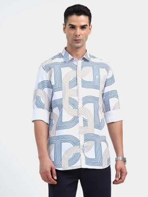 SORATIA Men Printed Casual White Shirt