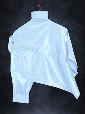 JINIK Men Self Design Party Light Blue Shirt