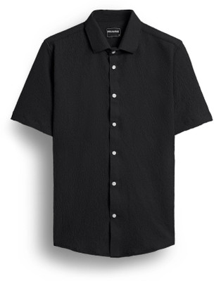 MAA UMA Men Printed Casual Black Shirt