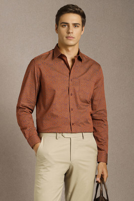 LOUIS PHILIPPE Men Printed Formal Brown Shirt