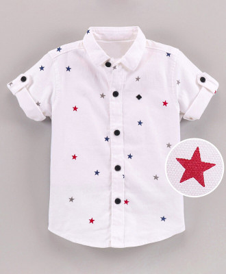 RUANA ELVIS Boys Printed Casual Multicolor Shirt