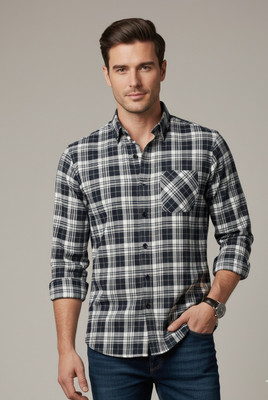 Cloud Men Checkered Casual Maroon Shirt
