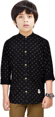 MADE IN THE SHADE Boys Printed Casual Black Shirt