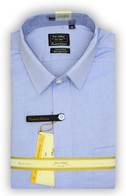 PAN VALLEY Men Solid Formal Blue Shirt