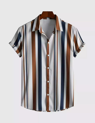 Clothbar Men Striped Casual Multicolor Shirt