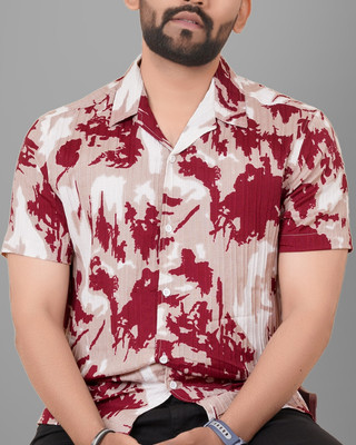Voroxy Men Printed Casual Multicolor Shirt