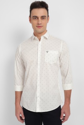 Allen Solly Men Printed Casual White, Yellow, Blue Shirt