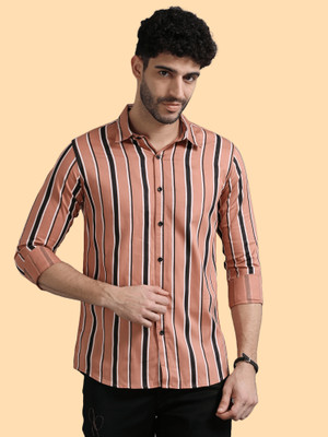 PRINTOUT Men Striped Casual Multicolor Shirt