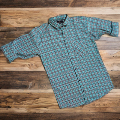 MODI DILIP Men Checkered, Color Block Casual Blue Shirt