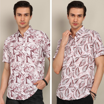 BLYNK Men Printed Casual Multicolor Shirt(Pack of 2)