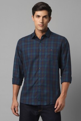 LOUIS PHILIPPE Men Checkered Casual Dark Blue, Dark Green, Green Shirt