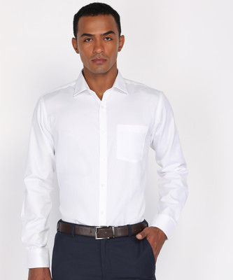 PARK AVENUE Men Self Design Formal White Shirt