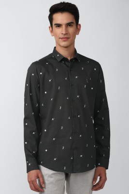 Simon Carter London Men Printed Casual Black Shirt