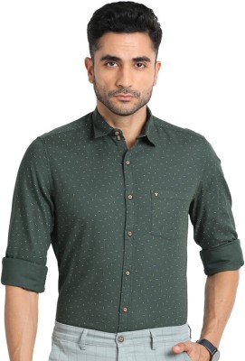 TURTLE Men Printed Casual Dark Green, White, Black Shirt