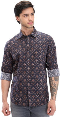 Spykar Men Printed Casual Brown Shirt