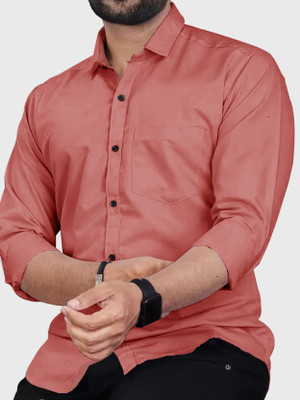 EyeBogler Men Checkered Casual Pink Shirt