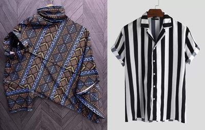 Solbiza Men Printed Casual Multicolor Shirt(Pack of 2)