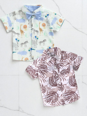 KHODAL TRENDZ Boys Printed Casual Multicolor Shirt