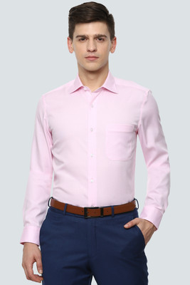 LOUIS PHILIPPE Men Self Design Formal Pink Shirt