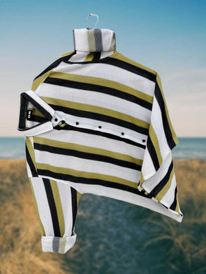 Manav Creation Men Striped Casual Yellow Shirt