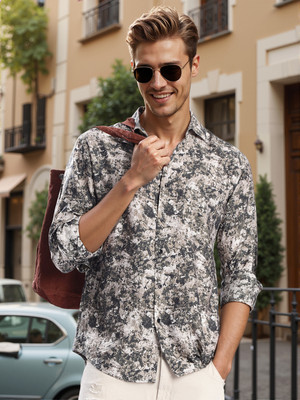 Bene Kleed Men Self Design Casual Multicolor Shirt