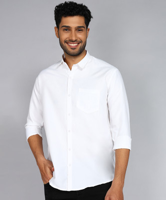 Kolor Fusion Men Solid Casual White Shirt