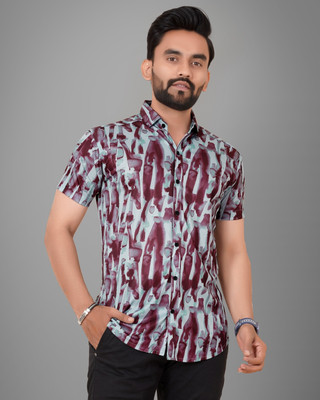 METRONAUT Men Printed Casual Light Green Shirt