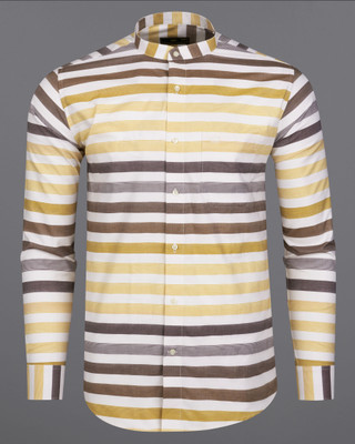 french crown Men Striped Casual Multicolor Shirt