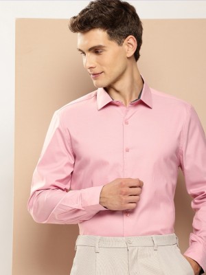 INVICTUS Men Solid Formal Pink Shirt