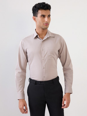 Raymond Men Solid Formal Grey Shirt