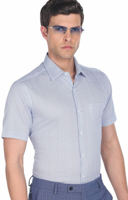 ARROW Men Printed Casual Blue Shirt