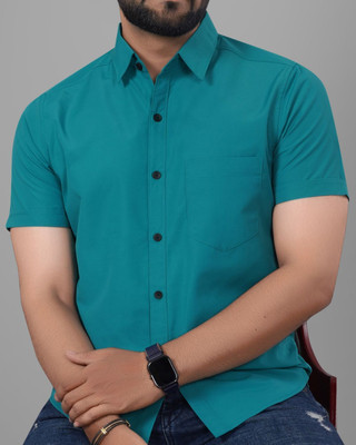 METRONAUT Men Solid Casual Green Shirt