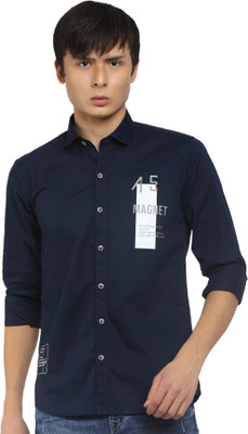 V-MART Men Printed Casual Blue Shirt