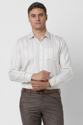 VAN HEUSEN Men Striped Formal Grey Shirt