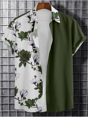 LAMBOO Men Floral Print Casual Multicolor Shirt