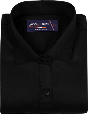 SNWARIYA Men Solid Casual Black Shirt