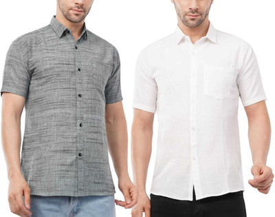 Sharma ji collection Men Self Design Formal Red Shirt(Pack of 2)