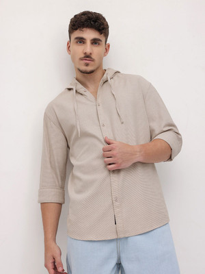 Roadster Men Solid Casual Grey Shirt