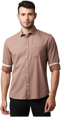 BASICS Men Printed Casual Brown Shirt