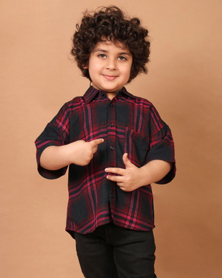 Chimpaaanzee Baby Boys Checkered Casual Multicolor Shirt