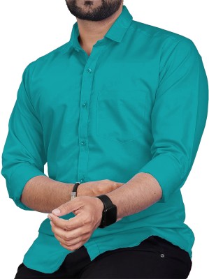 Vida Loca Men Solid Casual Light Green Shirt